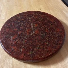 木曽漆器の丸盆、差し上げますの画像