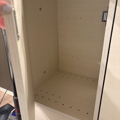 カラーボックス　ホワイト　クリーム色　中古　2個セットの画像