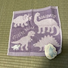 無撚糸ミニタオル　恐竜の画像