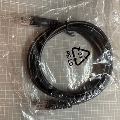 LANケーブル CAT6A 1m 2本セット　白色爪折れ防止　黒色やわらかの画像