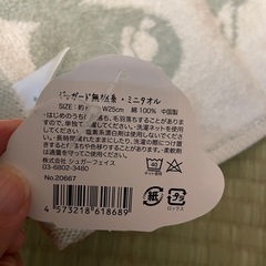 無撚糸ミニタオル　文鳥の画像