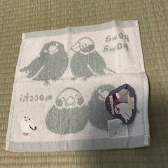 無撚糸ミニタオル　文鳥の画像