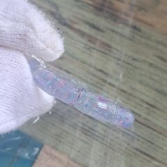 ハンドメイド　レジンキーホルダー　月　雪の結晶　透明の画像