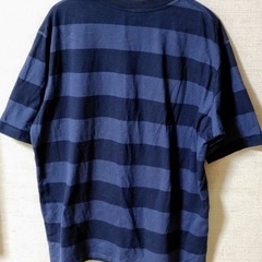 ストラップ  クルーネック Tシャツ ネイビーの画像