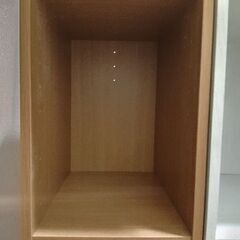 【取引予定あり】スリムカラーボックス　ナチュラル　ホワイトの画像