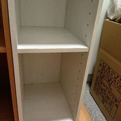 【取引予定あり】スリムカラーボックス　ナチュラル　ホワイトの画像