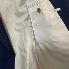 アクアスキュータム Aquascutum 紺ブレ ダブル 金ボタン 裏地ロゴ柄  ブレザー テーラードジャケット ウール サイズMの画像