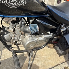 マグナ50 カスタムバイク ロングフォーク 黒　ボアアップ88cc 実働の画像