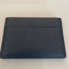 ブルガリ ネイビー レザー 定期入れの画像