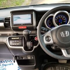 総額お支払い17万円!(^^)!H28年ホンダN-BOXカスタムGLパッケージ★4WD★左電動スライド★ナビ／フルセグTV／バックカメラ／ETC★車検2年受け渡し!(^^)!（の画像
