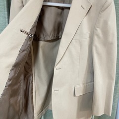 バーバリーロンドン　Burberry London テーラードジャケット　2つボタン　サイズM春秋　日本製　ベージュ 背抜き Mの画像