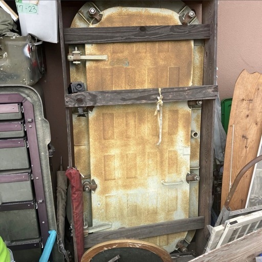 アメリカ軍 艦船 大型ハッチ 戦艦 扉 米軍放出品 ミリタリー ビンテージ ジャンク インダストリアル オブジェ ガレージ 店舗装飾