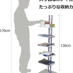 ルネセイコウ タワーシェルフシャトー グランデ ホワイト 5段