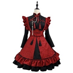 50.メイド服 チャイナ ワンピース XL ロリータ コスプレ ロリータの画像