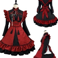 50.メイド服 チャイナ ワンピース XL ロリータ コスプレ ロリータの画像