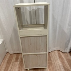 定価2万円 ニトリ スリムレンジ台 レンジラック (幅45cm WH)の画像