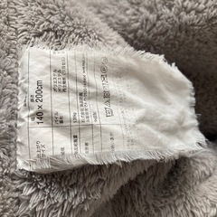 無印良品　MUJI あたたかファイバームレにくい厚手毛布・Ｓ ライトグレーの画像