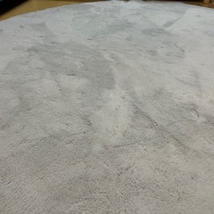 【ふわふわウサギラグ】グレーラグ 直径180cmの画像