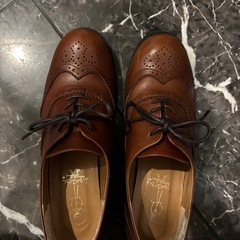 あしながおじさん　本革レースアップシューズ　24.５cmの画像