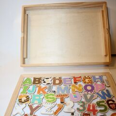 知育玩具 木製ホワイトボード マグネットの画像