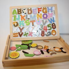 知育玩具 木製ホワイトボード マグネットの画像
