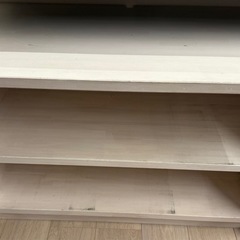 木製棚　木製テレビスタンド　白の画像