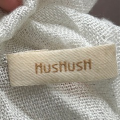 1480.hushush アイボリー編みラメ入り模様ストール⭐︎の画像