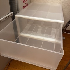 無印良品　ポリプロピレン　クローゼットケース　　中（2個セット）の画像