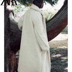 完売品 zara ボアコート ロングコートの画像