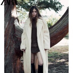 完売品 zara ボアコート ロングコートの画像
