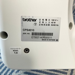 9/29 13時半ー19時受渡し限定　ブラザー　ミシン　PS105 [CPS4010]　動作確認済み　brother コンピューターの画像