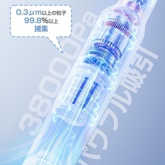 掃除機 コードレス 軽量 【置くだけ充電】 38Kpa強力吸引 最大40分連続稼働 スティック ハンディ 掃除機 クリーナー 電気 そうじき 低騒音 2way仕様 Type-C充電式 LED液晶ディスプレイ 一人暮らし 年末お掃除 車用 家庭用 畳/カーペット/フローリング/ペット/ソファー/隙間/本棚/階段対応の画像