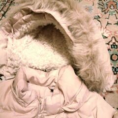 baby GAP ピンク コート 90 綿入り フード取外 女の子の画像