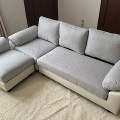 美品　L字ソファ　３人掛けの画像