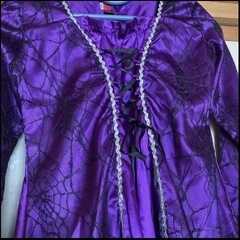 ガールズ　ハロウィン紫ドレス（中古）の画像