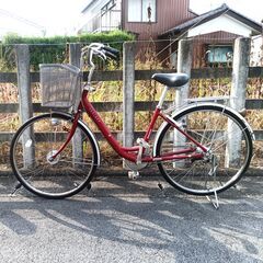 ★お届け可!!★ ブリヂストン 26インチ ベルトドライブ 自転車 『PANCAKE』内装3段変速 オートライトの画像