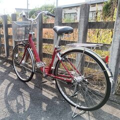 ★お届け可!!★ ブリヂストン 26インチ ベルトドライブ 自転車 『PANCAKE』内装3段変速 オートライトの画像