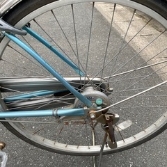 自転車　青色の画像