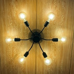 インダストリアル風 LED照明 電球色 調光の画像