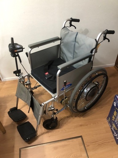 値下げ　電動車椅子　日進 nissin 駆動部ヤマハ　バッテリー2個　充電器付き