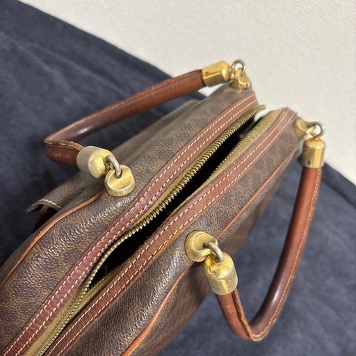 CELINE マカダム柄 ハンドバッグ