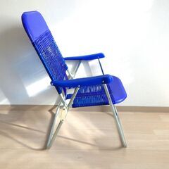 フォールディングチェア２脚（ブルー）【小金井市民限定】（小金井市再生家具）品番：09-05-31 ※新規優先の画像