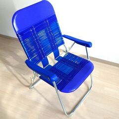 フォールディングチェア２脚（ブルー）【小金井市民限定】（小金井市再生家具）品番：09-05-31 ※新規優先の画像