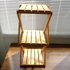 折りたたみラック３段【小金井市民限定】（小金井市再生家具）品番：09-05-34 ※新規優先の画像