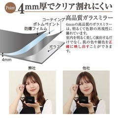 【美品】全身鏡 スタンドミラー 壁掛けミラーの画像
