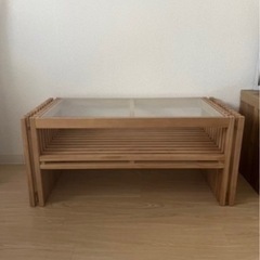 ローテーブル　ウッド調の画像