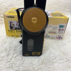 ツインバード DUET STAGE AS-161 ハンディカラオケ 本体 外箱付 レトロ ジャンク扱い カセット マイク一体型の画像