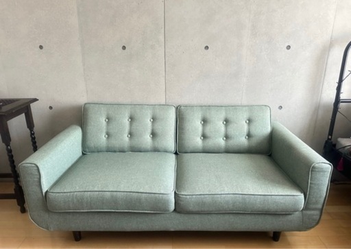 2〜3人掛けグリーンソファ