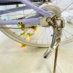 キッズ自転車！美品！ゆめかわマカロンラベンダー！の画像