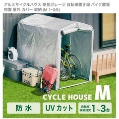【お話し中】10月上旬処分。サイクルハウス　物置　中古　の画像